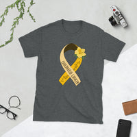 Childhood Cancer Warriors T-Shirt with Childhood Cancer Awareness Ribbon