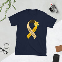 Childhood Cancer Warriors T-Shirt with Childhood Cancer Awareness Ribbon