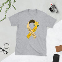 Childhood Cancer Warriors T-Shirt with Childhood Cancer Awareness Ribbon