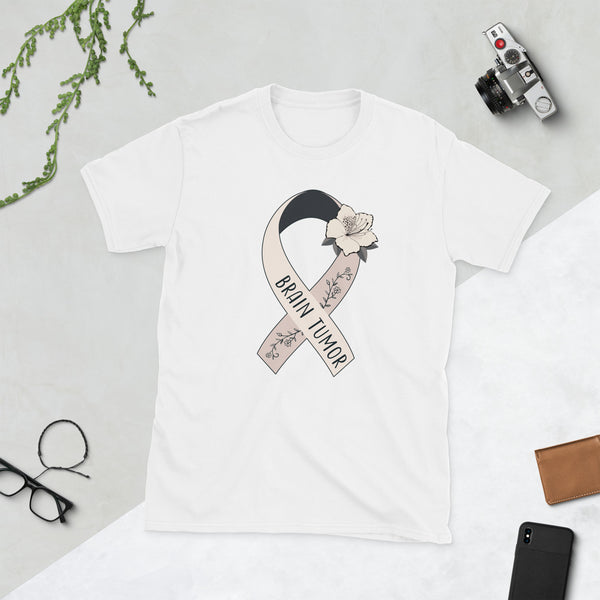 Brain Tumor Warriors T-Shirt with Brain Tumor Awareness Ribbon