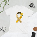 Childhood Cancer Warriors T-Shirt with Childhood Cancer Awareness Ribbon